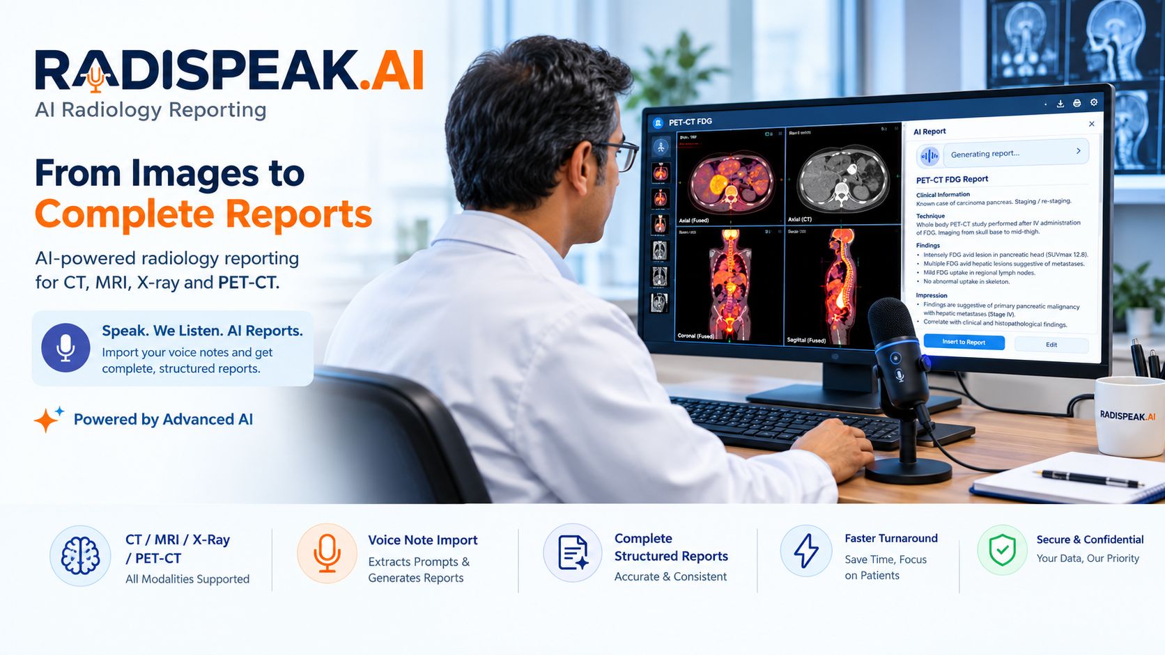 AI Reporting of PET-CT FDG Studies: From Imaging Data to Structured Reports
